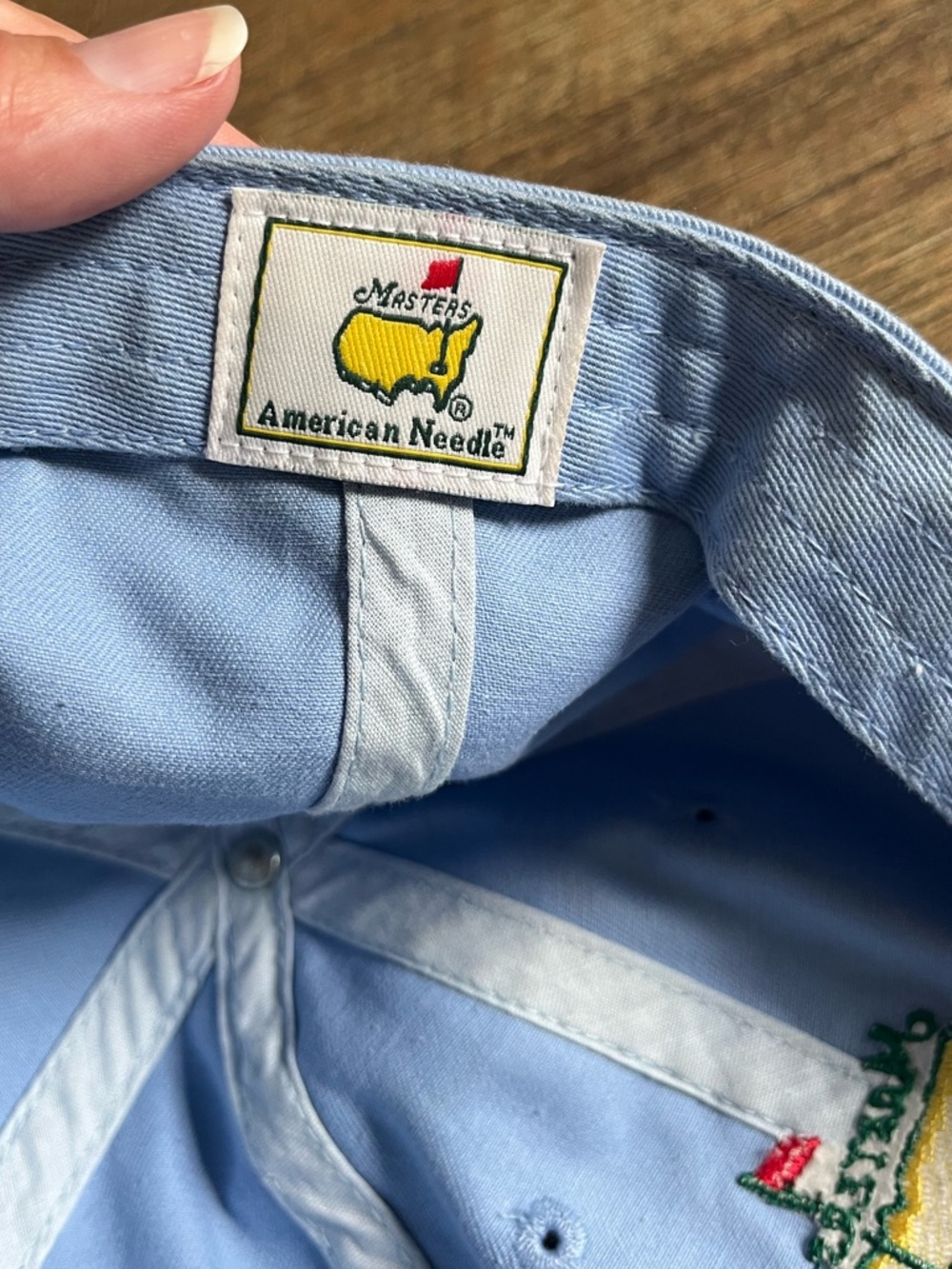 Masters Golf Hat Augusta National Dad Cap Blue Embroidered Logo Strapback Preppy - Picture 10 of 13